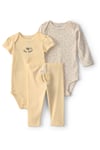 Carter's Kız Bebek Layette 3'lü Body Pantolon Takım Sarı 1V253810