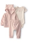 Carter's Kız Bebek Layette 3'lü Kapüşonlu Ceket Alt Takım Somon 1V418910