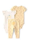 Carter's Kız Bebek Layette 3'lü Zıbın Takım Sarı 1U620010
