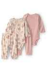 Carter's Kız Bebek Layette 4'lü Body Pantolon Takım Pudra 1V390710