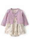 Carter's Kız Bebek Layette Fırfırlı Elbise Ceket Takım Lila 1V406610