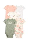 Carter's Kız Bebek Layette Kısa Kollu 5'li Body Set Renkli 1T100410