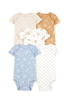 Carter's Kız Bebek Layette Kısa Kollu 5'li Body Set Krem 1T010810