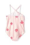Carter's Kız Çocuk Çizgili Fırfırlı Mayo Pudra 3U614110