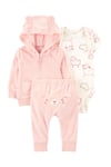 Carter's Layette Kız Bebek 3' lü Hırkalı Set Pembe 1R039810 