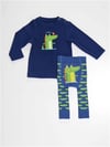 Denokids Erkek Bebek Timsah Tshirt Tayt Pantolon Takım Cff-22S1-167