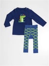 Denokids Erkek Bebek Timsah Tshirt Tayt Pantolon Takım Cff-22S1-167