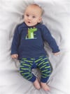 Denokids Erkek Bebek Timsah Tshirt Tayt Pantolon Takım Cff-22S1-167