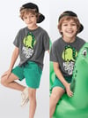 Denokids Erkek Çocuk Dino Spray Tişört Şort Takım CFF-26Y1-045