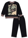 Denokids Erkek Çocuk Dinozorlu Eşofman Takımı Siyah CFF-26S1-023