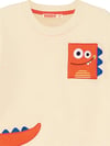 Denokids Erkek Çocuk Dinozorlu Eşofman Takımı Bej CFF-24S1-029