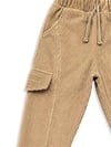 Denokids Erkek Çocuk Kadife Fitilli Kargo Pantolon Bej CFF-26S1-027
