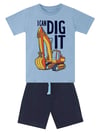Denokids Erkek Çocuk Kepçe İşte Tişört Şort Takım MS-24Y1-030