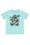 Denokids Erkek Çocuk Let's Surf T-shirt Şort Takım Mavi CFF-24Y2-009