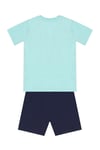 Denokids Erkek Çocuk Let's Surf T-shirt Şort Takım Mavi CFF-24Y2-009