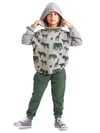 Denokids Erkek Çocuk LMG Animals Eşofman Altı Üstü Takım Gri Haki MS-22S1-008