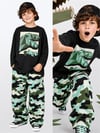 Denokids Erkek Çocuk Rawr Dinozorlu Alt Üst Takım Siyah CFF-26S1-015