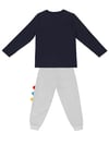 Denokids Erkek Çocuk Rawr Tişört Pantolon Takım Lacivert CFF24S1-037