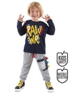 Denokids Erkek Çocuk Rawr Tişört Pantolon Takım Lacivert CFF24S1-037