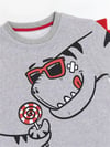 Denokids Erkek Çocuk Şekerci Dinozor Sweatshirt Gri CFF-22S1-097
