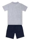 Denokids Erkek Çocuk Sharrk Polo Yaka Tişört Şort Takım MS-24Y1-034