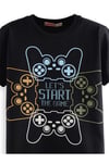 Denokids Erkek Çocuk Start Game T-shirt Şort Takım Siyah CFF-25Y1-041