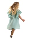 Denokids Kız Bebek Çocuk Çiçekli Müslin Elbise Yeşil CFF-24Y1-057