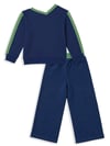 Denokids Kız Çocuk Asimetrik Yaka Eşofman Takımı Lacivert CFF-26S1-057
