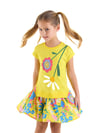Denokids Kız Çocuk Çiçekli Elbise Sarı MS-24Y1-070