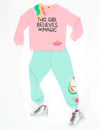 Denokids Kız Çocuk Girl Magic Eşofman Takımı Pembe Mavi CFF-20S1-113