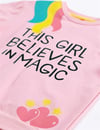 Denokids Kız Çocuk Girl Magic Eşofman Takımı Pembe Mavi CFF-20S1-113