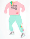 Denokids Kız Çocuk Girl Magic Eşofman Takımı Pembe Mavi CFF-20S1-113