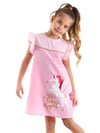 Denokids Kız Çocuk Kanatlı Unicorn Ekoseli Elbise Pembe MS-22Y1-012