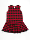 Denokids Kız Çocuk Kedi Ekose Kolsuz Elbise MS-21K1-060