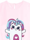 Denokids Kız Çocuk Kedicik Unicorn Tüllü Elbise CFF-24Y1-051