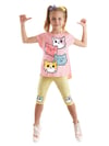 Denokids Kız Çocuk Kediler Tunik Tayt Takım CFF-24Y1-111