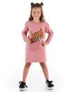 Denokids Kız Çocuk Leopar Cepli Kalın Elbise Pembe MS-21S1-028