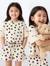 Denokids Kız Çocuk Leopar Havlu Kumaş Tişört Şort Takım CFF-26Y1-055