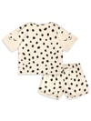 Denokids Kız Çocuk Leopar Havlu Kumaş Tişört Şort Takım CFF-26Y1-055