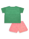 Denokids Kız Çocuk Leopar Havlu Kumaş Tişört Şort Takım CFF-26Y1-029