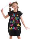 Denokids Kız Çocuk Magical Elbise Siyah MS-24Y1-076
