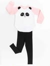 Denokids Kız Çocuk Peluş Panda Sweatshirt Tayt Takım CFF-22K1-015
