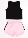 Denokids Kız Çocuk Rock Life Crop Top Şort Takım MS-21Y1-020