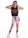 Denokids Kız Çocuk Rock Life Crop Top Şort Takım MS-21Y1-020