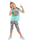 Denokids Kız Çocuk Şimsek Leo T-shirt Tayt Takım MS-24Y1-082