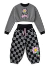 Denokids Kız Çocuk Smile Eşofman Takımı Antrasit CFF-26S1-047