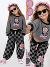 Denokids Kız Çocuk Smile Eşofman Takımı Antrasit CFF-26S1-047