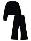 Denokids Kız Çocuk Stars Crop Eşofman Takım Siyah CFF-25S1-155