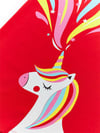 Denokids Kız Çocuk Unicorn Love Elbise Kırmızı CFF-22Y2-003