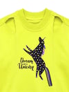 Denokids Kız Çocuk Unicorn Puantiyeli Tayt Sweatshirt Takım Fıstık Yeşili CFF-26S1-069
